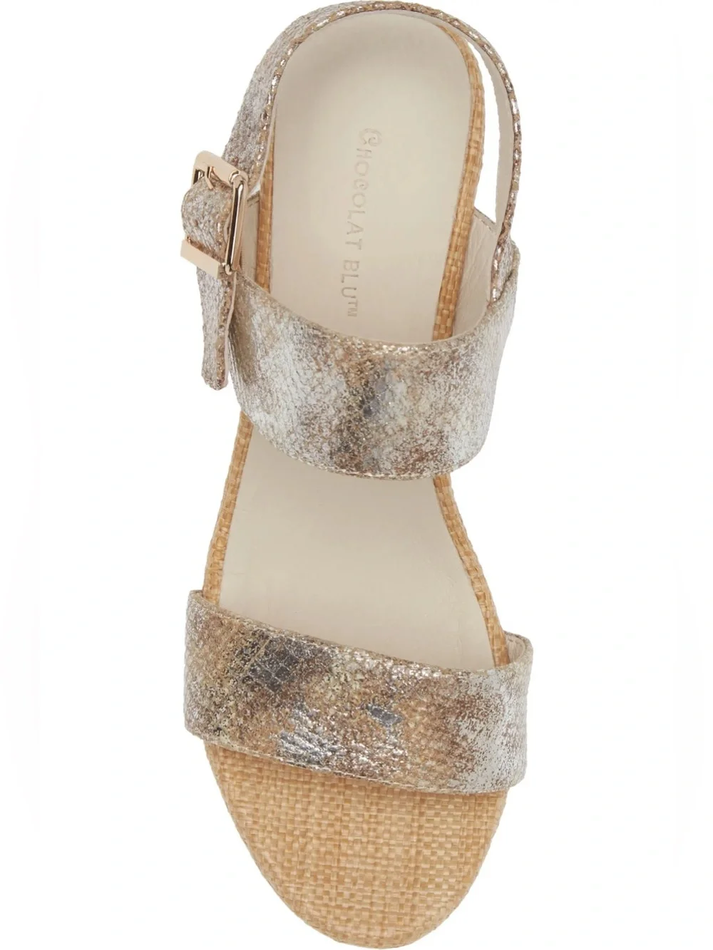 Chocolat Blu Grettel Platform Sandals In Tan Embossed Snake